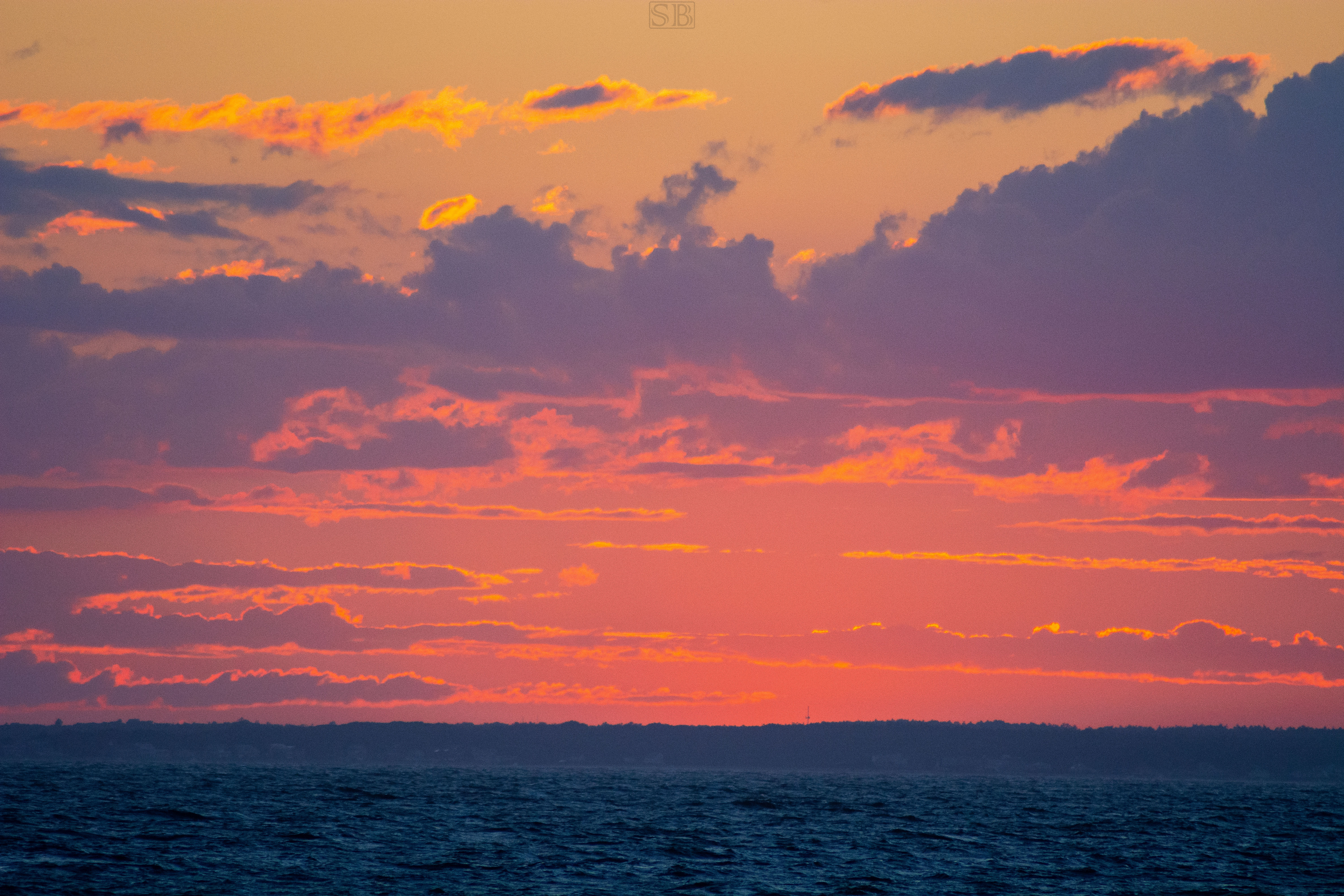 Sunset over sea